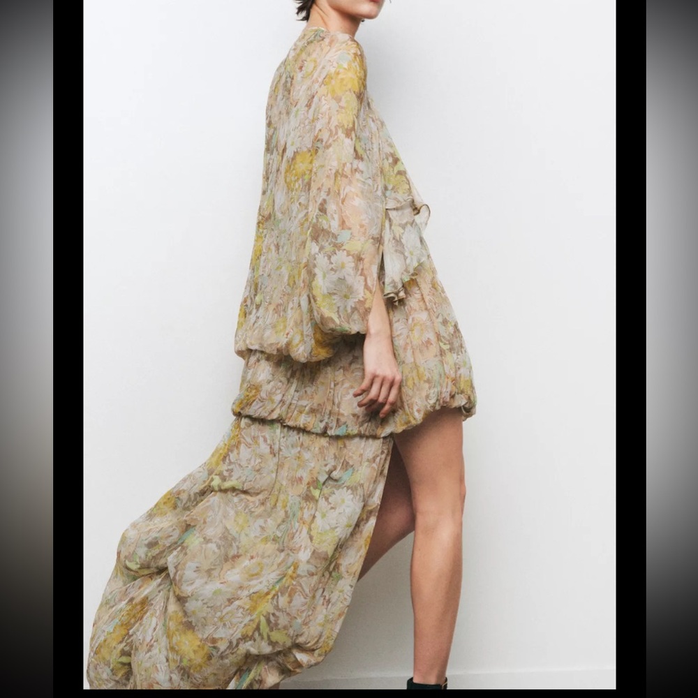 Floral High-Low Maxi Dress
